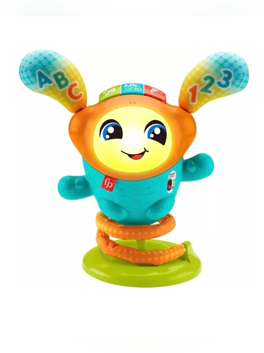 Fisher-Price DJ Bouncin' Beats Baby Toy - Orange & Teal - Picture 2 of 7